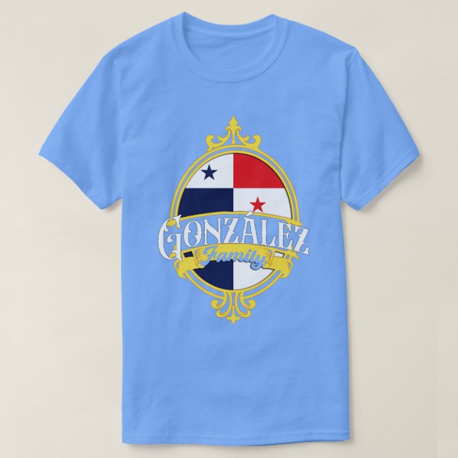 Camiseta Gonzalez Família Panamá Flag (Frente do Design)