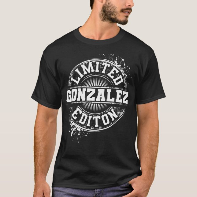 Camiseta GONZALEZ Funny Surname Family Tree Birthday Reunio (Frente)