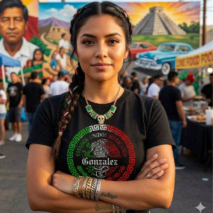Camiseta Gonzalez Sobrenome méxico emblem