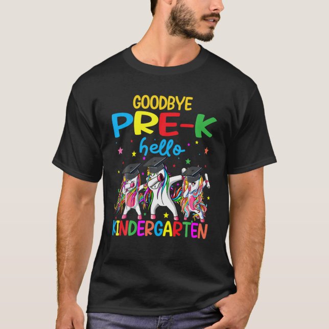 Camiseta Good Bye PreK Hello Jardim de Infância Dabbing Uni (Frente)