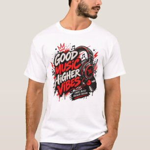 Camiseta Good Music Higher Vibes   Roupa de Amante
