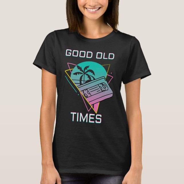 Camiseta Good Old Times Vintage VHS (Frente)
