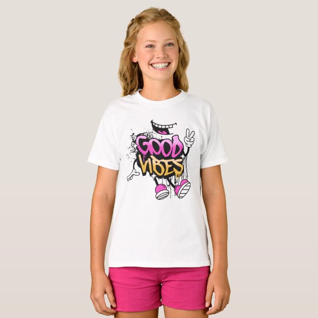 Camiseta Good Vibes Graffiti (Frente Completa)
