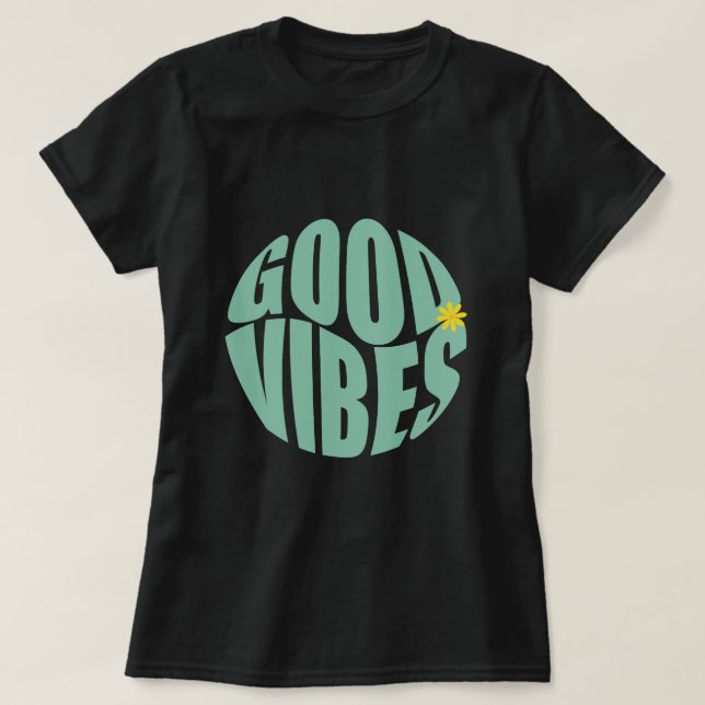 Camiseta Good Vibes Name Personalized T Shirt (Frente do Design)