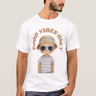 Camiseta Good Vibes Only – Cute Positive Illustration