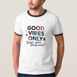 Camiseta Good Vibes Only | Glitter & Stars Mood Tee