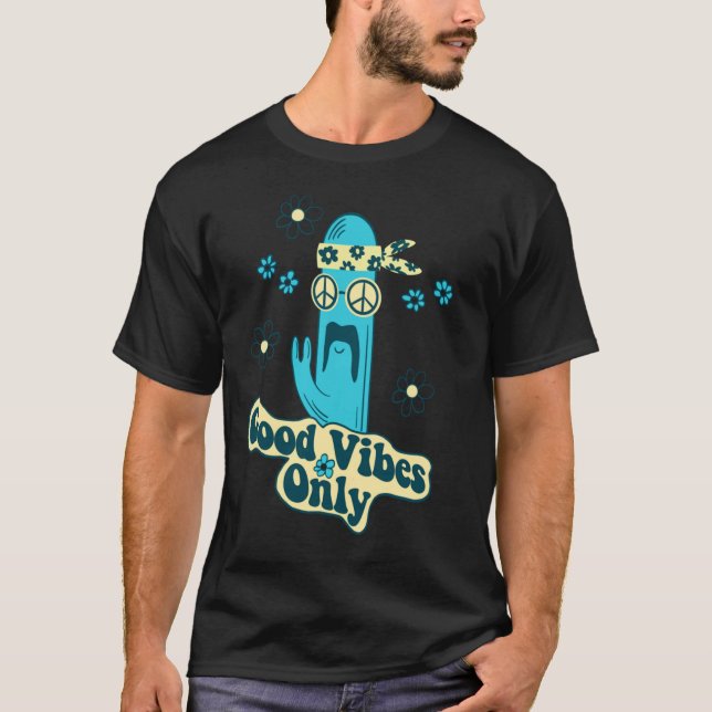 Camiseta Good vibes only hippie vibrator  Classic T-Shirt (Frente)