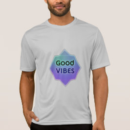 Camiseta "Good Vibes" Text on Gradient Star Shape