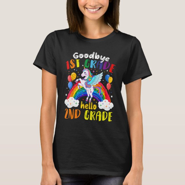 Camiseta Goodbye 1st Grade Hello 2nd Grade Graduation Unico (Frente)