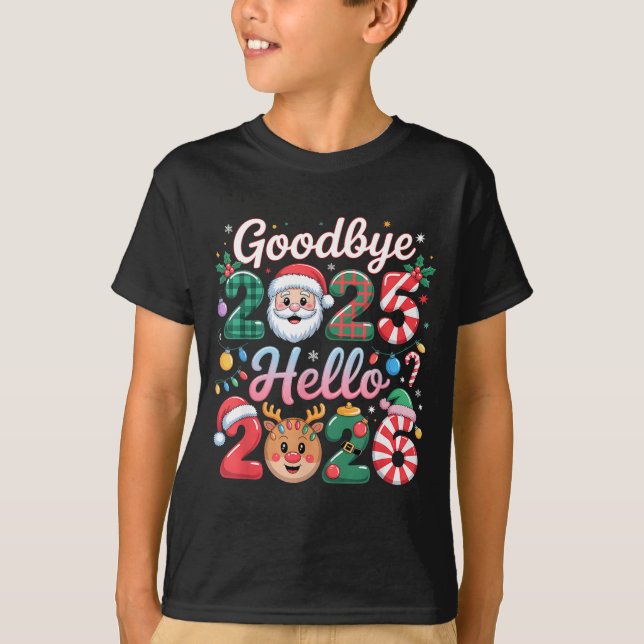 Camiseta Goodbye 2025 Hello 2026 Christmas New Year Gift  (Frente)