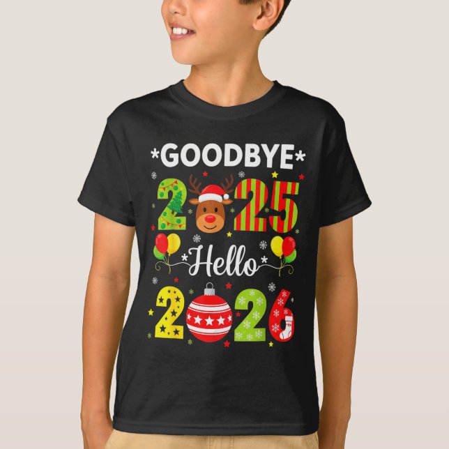 Camiseta Goodbye 2025 Hello 2026 Happy New Year Christmas P (Frente)