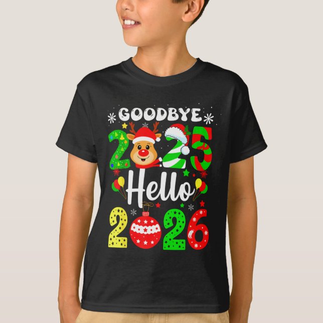 Camiseta Goodbye 2025 Hello 2026 Happy New Year's Eve Chris (Frente)
