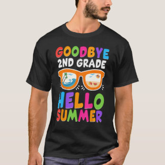 Camiseta Goodbye 2nd Grade Boys Kids Hello Summer Last Day 