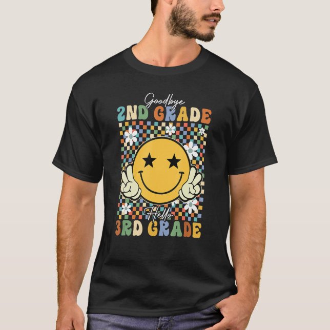 Camiseta Goodbye 2nd Grade Hello 3rd Grade Groovy Back To S (Frente)