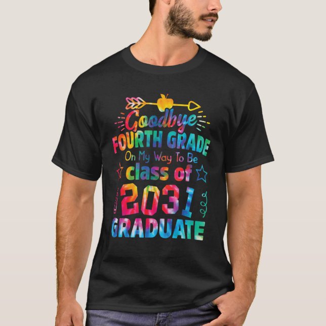 Camiseta Goodbye 4th Grade Class of 2031 Grad Hello 5th gra (Frente)