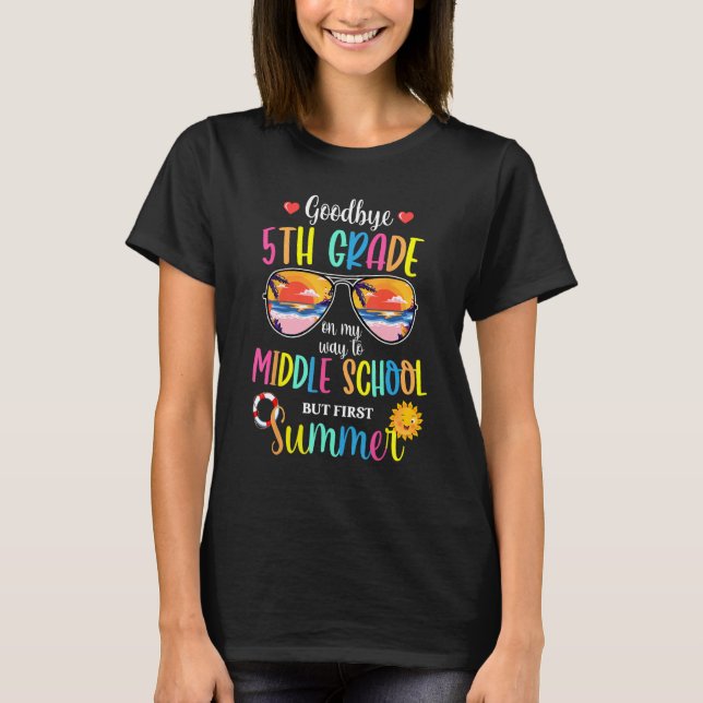 Camiseta Goodbye 5th Grade Graduation To 6th Grade Hello Su (Frente)