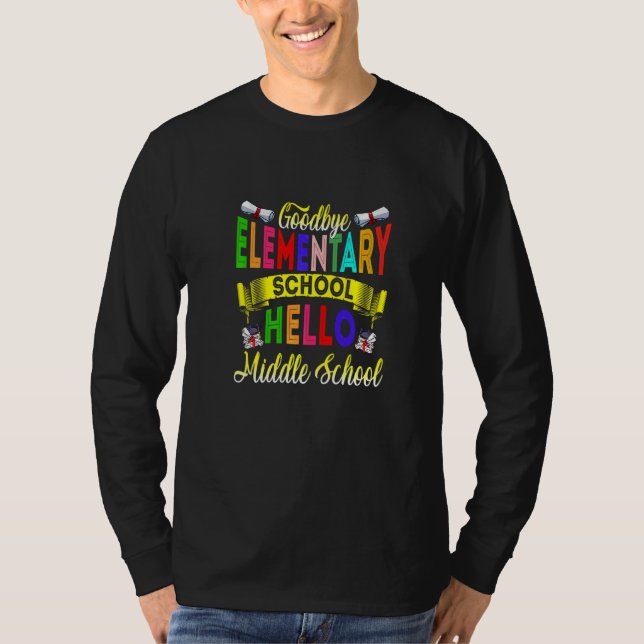 Camiseta Goodbye Elementary Hello MidSchool Graduação (Frente)
