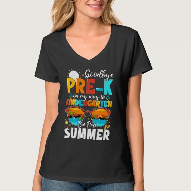 Camiseta Goodbye Pre k Graduation To Kindergarten Hello Sum (Frente)