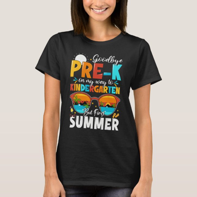 Camiseta Goodbye Pre-k Graduation To Kindergarten Hello Sum (Frente)