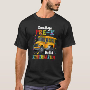 Camiseta Goodbye Pre K Hello Escola de Estudantes do Jardim