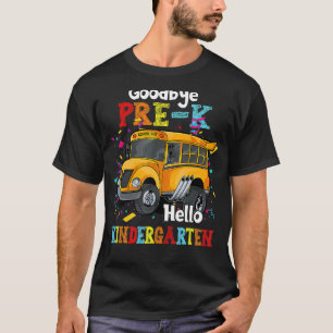 Camiseta Goodbye Pre K Hello Escola de Estudantes do Jardim