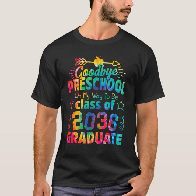 Camiseta Goodbye Preschool Class of 2036 Grad Hello Kinderg (Frente)