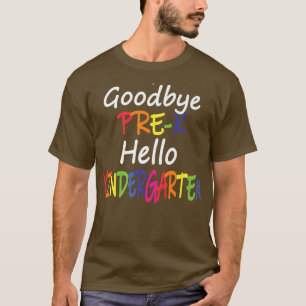 Camiseta Goodbye Preschool Graduação Olá Jardim de Infância