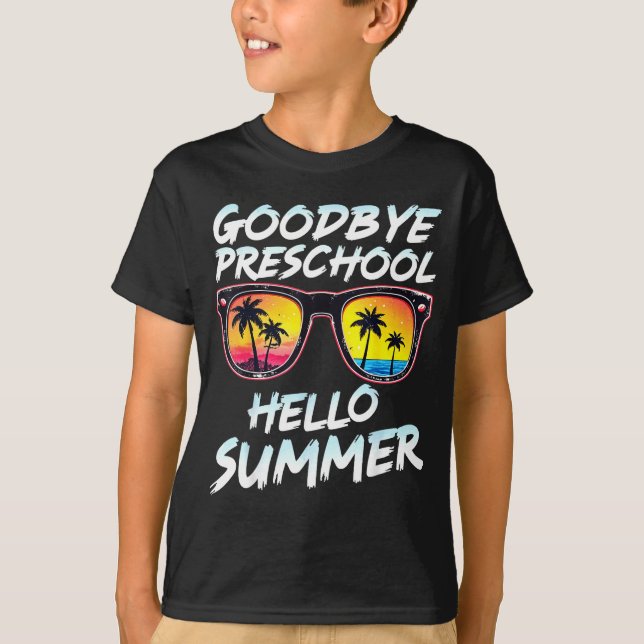 Camiseta Goodbye Preschool Graduation Tee Teachers Kids Hel (Frente)