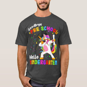Camiseta Goodbye Preschool Hello Kindergarten Graduação Un