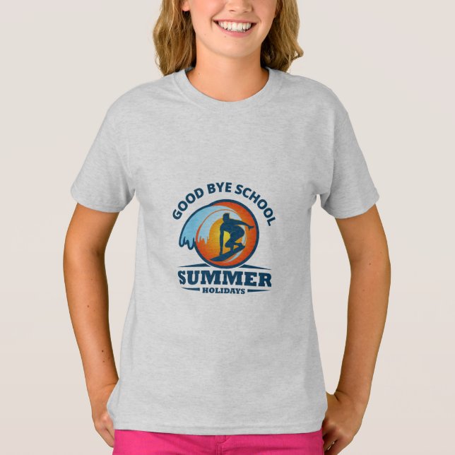 Camiseta Goodbye School Hello Summer Beach T-Shirt (Frente)