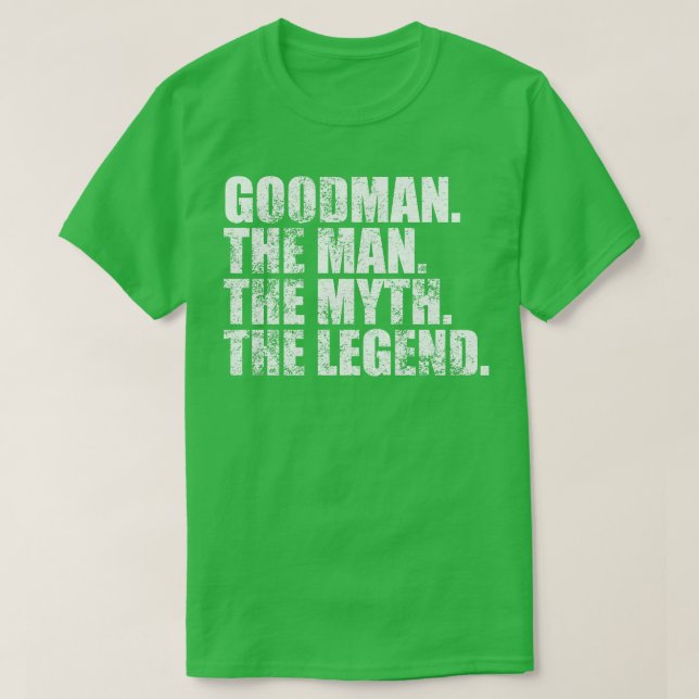 Camiseta Goodman Nome da família Goodman sobrenome Goodman  (Frente do Design)