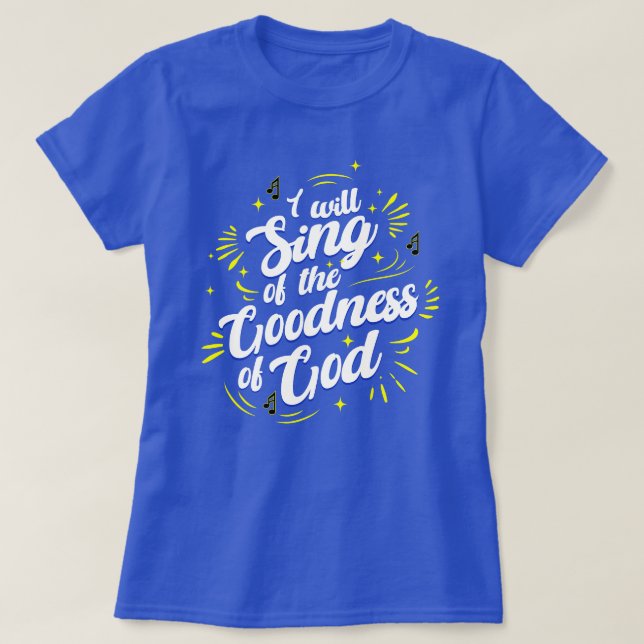 Camiseta Goodness of God Typographic Joyful (Frente do Design)