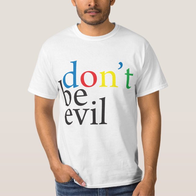 Camiseta Google não é t-shirt maus (Frente)