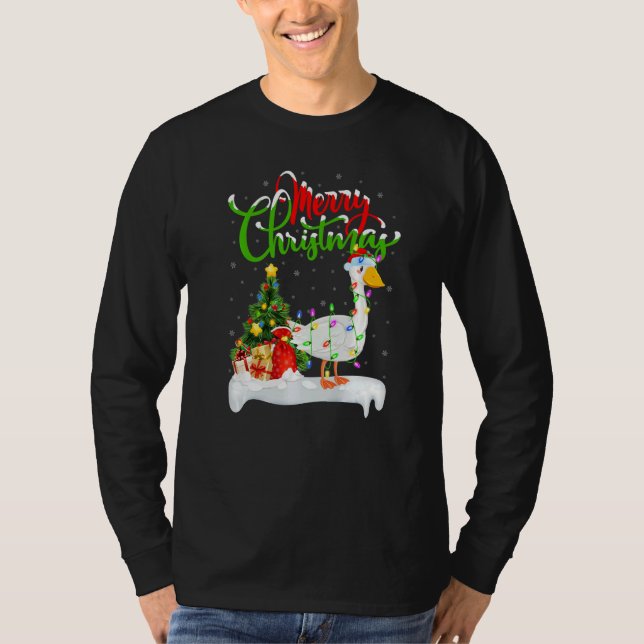 Camiseta Goose Bird  Xmas Decorations Santa Goose Christmas (Frente)