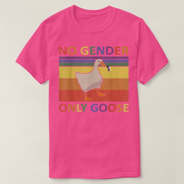 Camiseta Goose No Gender Nonbinary LGBT duck gay pride LGBT (Frente do Design)