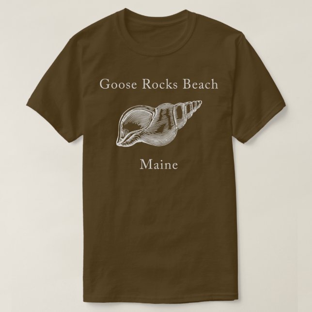 Camiseta Goose Rocks Beach Maine Shell (Frente do Design)