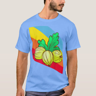Camiseta Gooseberry Fruta de Gooseberry Comida Vegan Vegeta