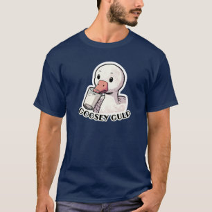 Camiseta Goosey Gulp - A Camiseta-T De Ganso-Bebendo