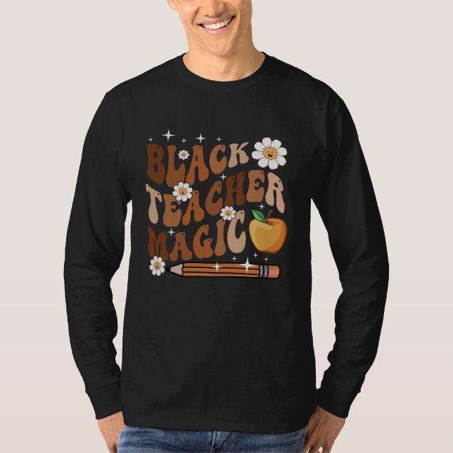 Camiseta Goovy Black Teacher Magic Afro Love Melanin Africa (Frente)