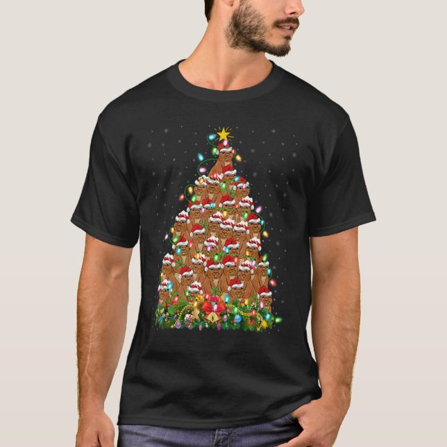 Camiseta Gopher  Xmas Lights Santa Gopher Christmas Tree (Frente)