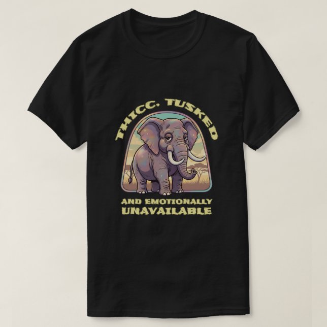 Camiseta Gorda, com presas e emocionalmente indisponível (Frente do Design)