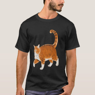 Camiseta Gordinho Amante de Gatinho Laranja Arte Japonesa G
