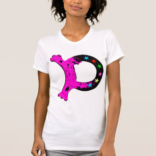 Camiseta ╚" ・ Gordo ・ inicial "D" Fabuloso do Tanque Superi