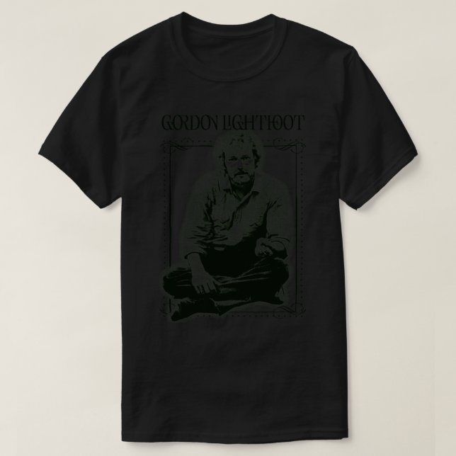 Camiseta Gordon Lightfoot Retro Style Fan Design 2 (Frente do Design)