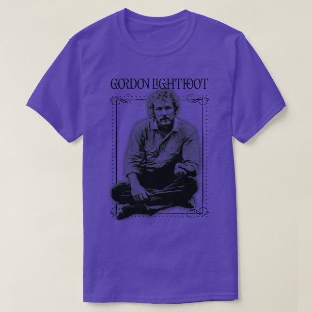 Camiseta Gordon Lightfoot Retro Style Fan Design 2 (Frente do Design)