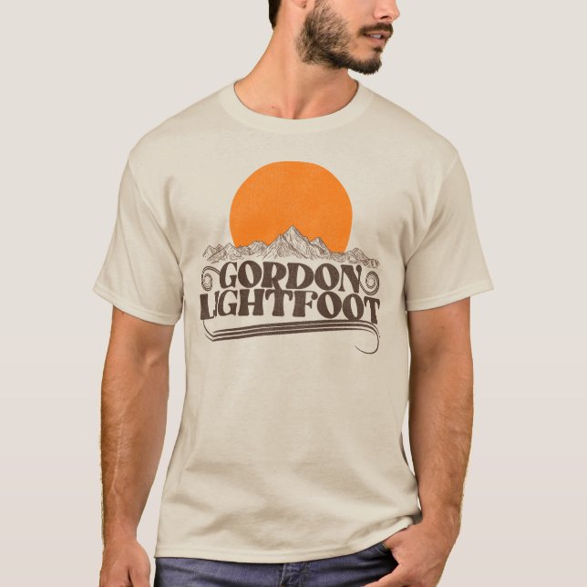 Camiseta Gordon Lightfoot Sun Classic Folk Singer (Frente)