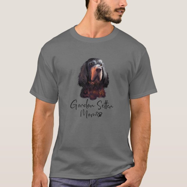 Camiseta Gordon Setter Mom Cute Puppy Dog Owner Gordon Sett (Frente)