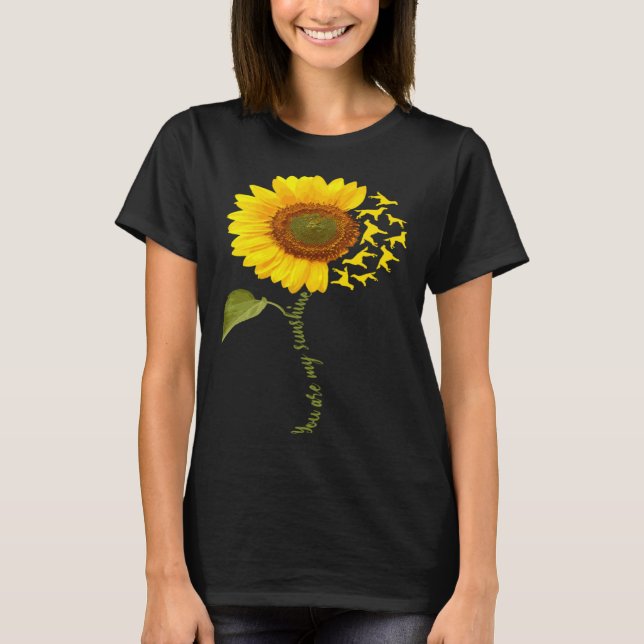 Camiseta Gordon Setter Sunflower (Frente)