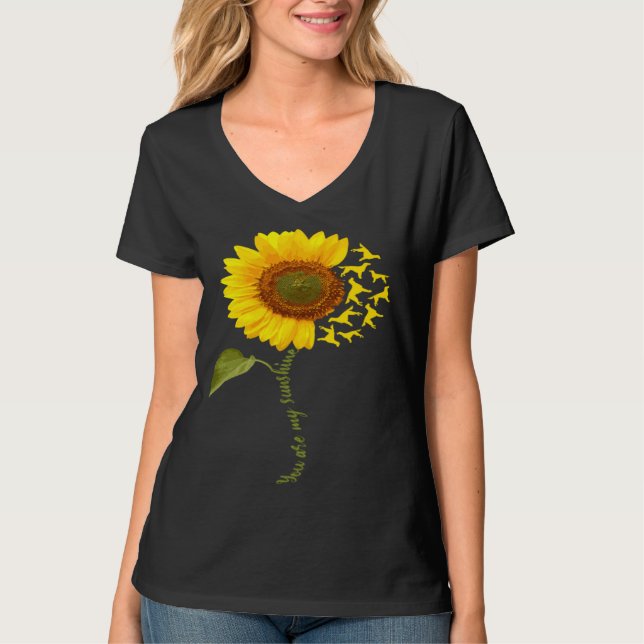 Camiseta Gordon Setter Sunflower (Frente)