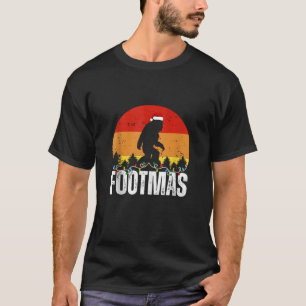 CAMISETA GORDURA DE NATAL DE VINTAGENS DE FOTMAS GRANDES PÉ